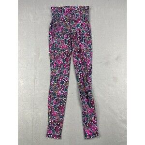 Lululemon Leggings Women 4 Pink Floral High Rise Full Length Yoga Pants
